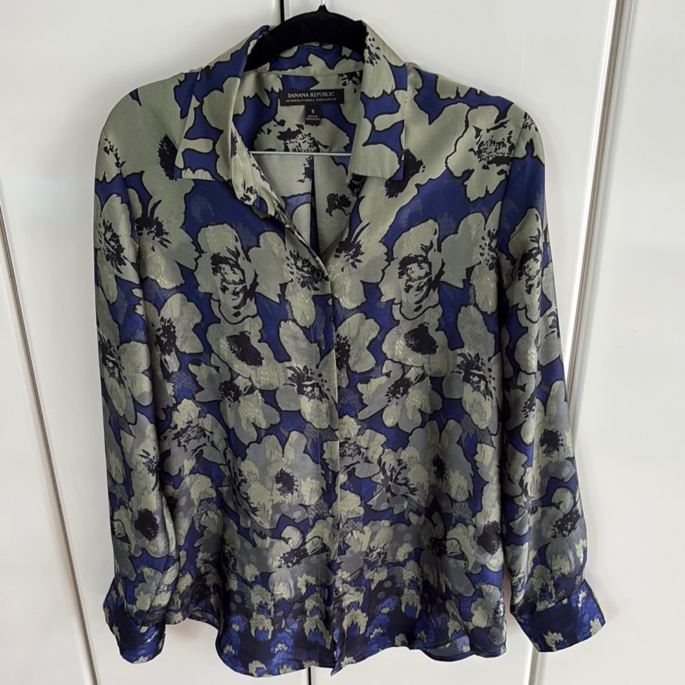Floral Button-Up Blouse